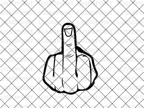 printable middle finger.